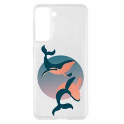 Чехол для Samsung S21 Two whales - PrintSalon