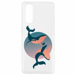 Чехол для Oppo Find X2 Two whales - PrintSalon