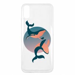 Чехол для Xiaomi Redmi 9a Two whales - PrintSalon