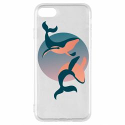 Чехол для iPhone SE 2022 Two whales - PrintSalon