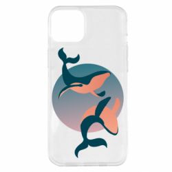 Чехол для iPhone 14 Plus Two whales - PrintSalon