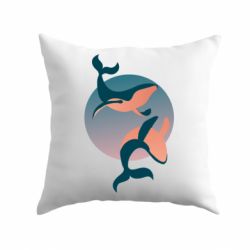 Подушка Two whales - PrintSalon