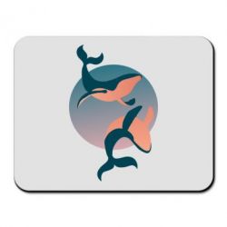 Коврик для мыши Two whales - PrintSalon
