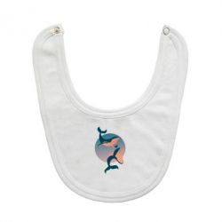 Слюнявчик  Two whales - PrintSalon