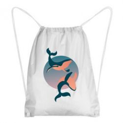 Рюкзак-мешок Two whales - PrintSalon