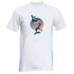 Мужская футболка для спорта Two whales - PrintSalon