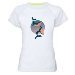 Женская футболка для спорта Two whales - PrintSalon