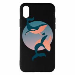 Чехол для iPhone X/Xs Two whales - PrintSalon