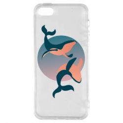 Чехол для iPhone5/5S/SE Two whales - PrintSalon