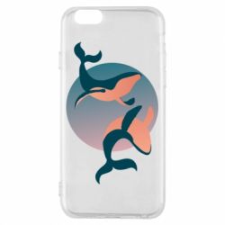 Чехол для iPhone 6/6S Two whales - PrintSalon