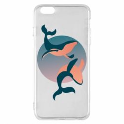 Чехол для iPhone 6 Plus/6S Plus Two whales - PrintSalon