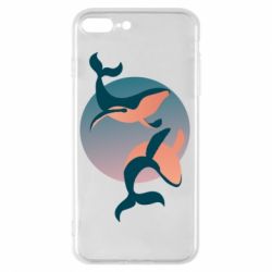 Чехол для iPhone 8 Plus Two whales - PrintSalon