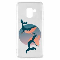 Чехол для Samsung A8 2018 Two whales - PrintSalon