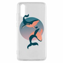 Чехол для Huawei P20 Two whales - PrintSalon