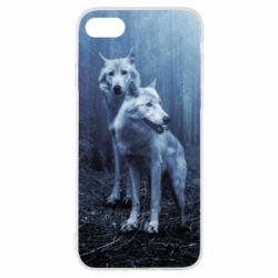 Чехол для iPhone 7 Two wolves in the forest - PrintSalon