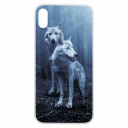 Чехол для iPhone Xs Max Two wolves in the forest - PrintSalon
