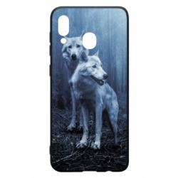 Чехол для Samsung A20 Two wolves in the forest - PrintSalon