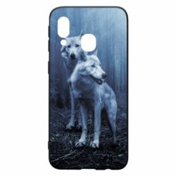 Чехол для Samsung A40 Two wolves in the forest - PrintSalon