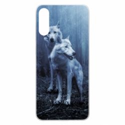 Чехол для Samsung A70 Two wolves in the forest - PrintSalon