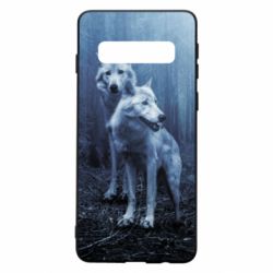 Чехол для Samsung S10 Two wolves in the forest - PrintSalon