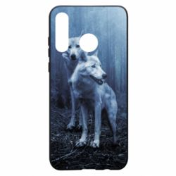 Чехол для Huawei P30 Lite Two wolves in the forest - PrintSalon