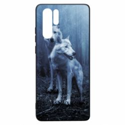 Чехол для Huawei P30 Pro Two wolves in the forest - PrintSalon