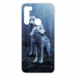 Чехол для Xiaomi Redmi Note 8 Two wolves in the forest - PrintSalon
