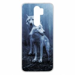 Чехол для Xiaomi Redmi Note 8 Pro Two wolves in the forest - PrintSalon