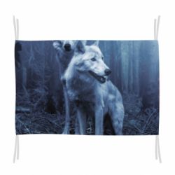 Флаг Two wolves in the forest