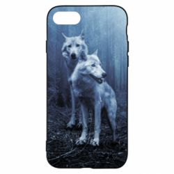 Чехол для iPhone SE 2020 Two wolves in the forest - PrintSalon