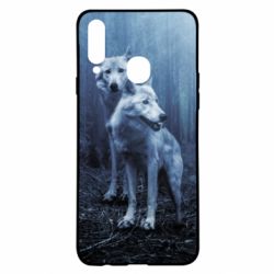 Чехол для Samsung A20s Two wolves in the forest - PrintSalon