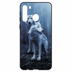 Чехол для Samsung A21 Two wolves in the forest - PrintSalon