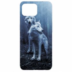 Чехол для Oppo Reno 4 Lite Two wolves in the forest - PrintSalon