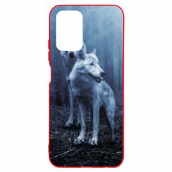 Чехол для Xiaomi Redmi Note 10 Two wolves in the forest - PrintSalon