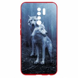 Чехол для Xiaomi Redmi 9 Two wolves in the forest - PrintSalon