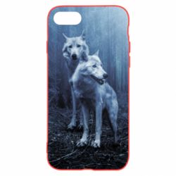 Чехол для iPhone SE 2022 Two wolves in the forest - PrintSalon