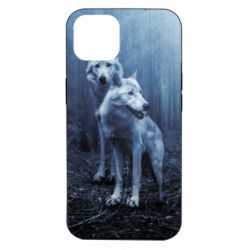Чохол для iPhone 14 Two wolves in the forest-PrintSalon Чохол для iPhone 14 Two wolves in the forest