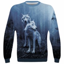 3D світшот Two wolves in the forest