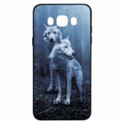 Чехол для Samsung J7 2016 Two wolves in the forest - PrintSalon