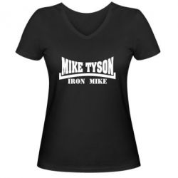 Жіноча футболка з V-подібним вирізом Tyson Iron Mike - PrintSalon