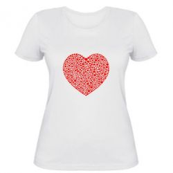 Женская футболка Тысяча сердец - PrintSalon
