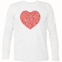 Футболка с длинным рукавом Тысяча сердец - PrintSalon