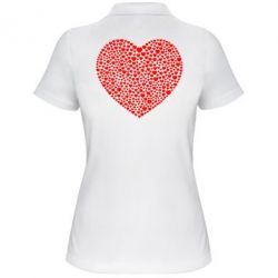 Женское поло Тысяча сердец - PrintSalon