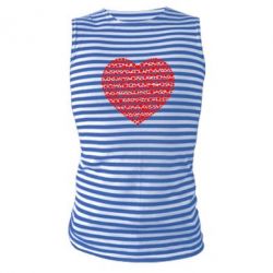 Майка-тельняшка Тысяча сердец - PrintSalon