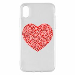 Чехол для iPhone X/Xs Тысяча сердец - PrintSalon
