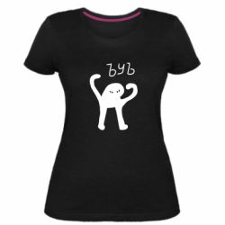 Женская премиум футболка ЪУЪ СЪУКА - PrintSalon