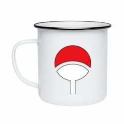 Кружка эмалированная Uchiha symbol - PrintSalon