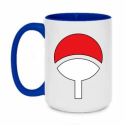 Чашка двухцветная 420ml Uchiha symbol - PrintSalon