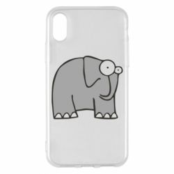 Чехол для iPhone X/Xs удивленный слон - PrintSalon