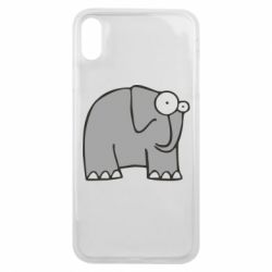 Чехол для iPhone Xs Max удивленный слон - PrintSalon